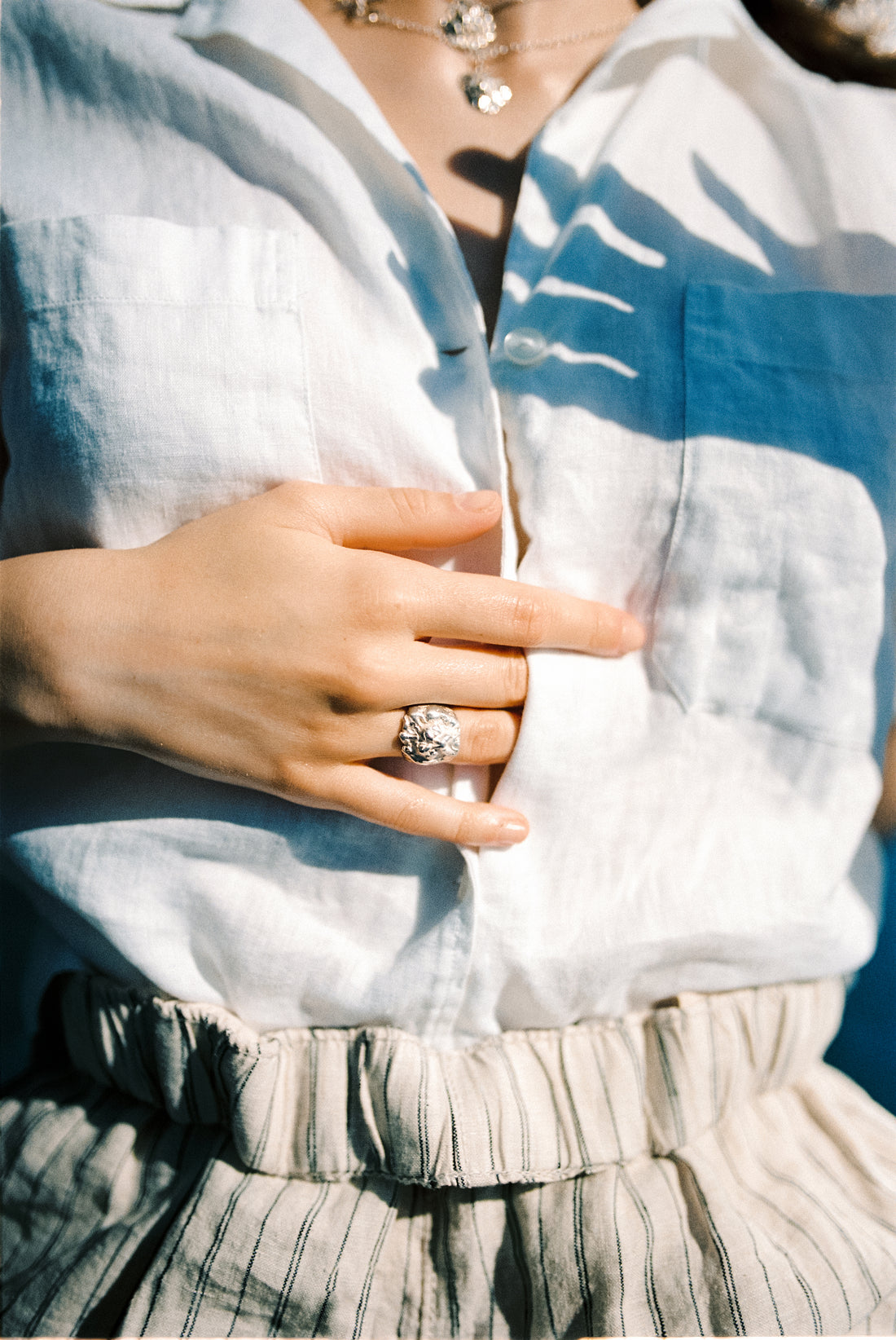 Unisex Statement Ring Silver Lion